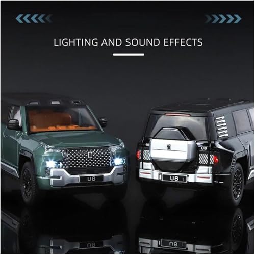 Image of Galaxy Hi-Tech BYD Looking up at U8 1:32 Scale Model Car Exclusive Alloy Metal Pull Back Die-cast Car with Openable Doors & Light Music Best Gifts Toys Kids【Colors as Per Stock】