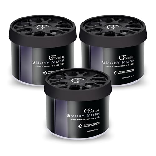Image of Smoky Musk Gel Car Perfume | 120g Leakproof Air Freshener | Aqua Scent Car Perfume | Long-Lasting 30 Days | Premium Car Accessories (Pack of 3)