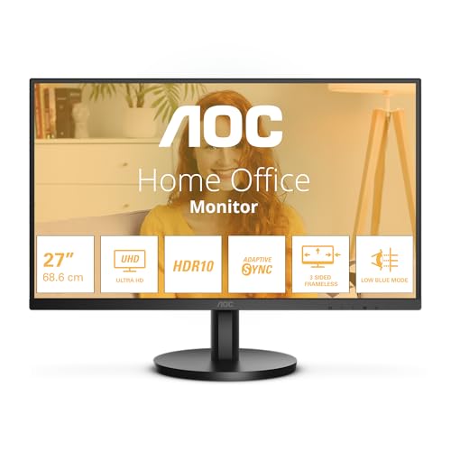 AOC U27B3M 27" 4K UHD Monitor with HDR10 and Dual HDMI - Image 2