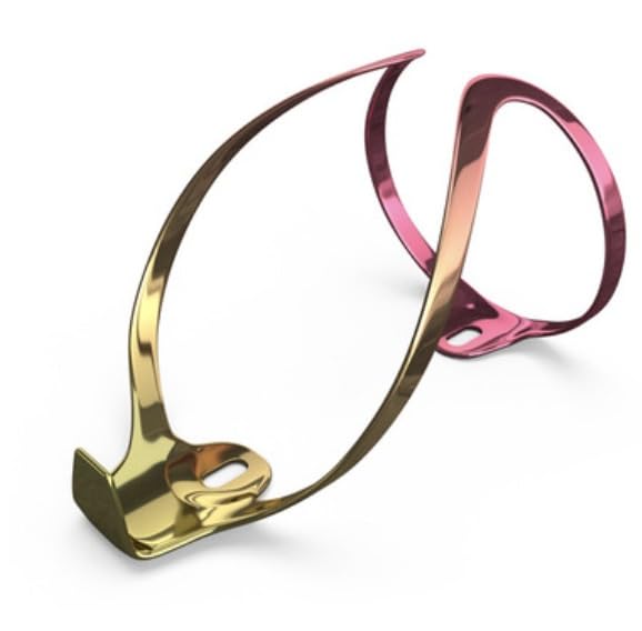 GeträNkehalter Fahrrad Fahrradzubehör Ultra-Light Aluminiumlegierung Galzierter Fahrradflaschenkäfig Fahrrad Flaschenhalter(V Style Pink Gold)