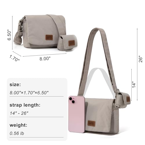 Image of Lee Small Crossbody Bags for Women, Lightweight Mini Shoulder Bags for Women Going Out Purse, Casual Bag with Earphone Pouch
