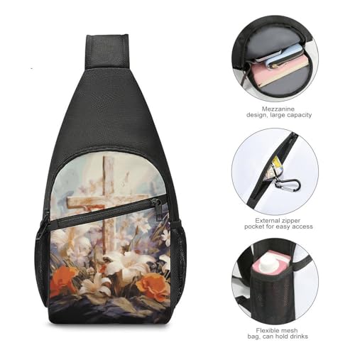 Bolso cruzado deportivo para pecho, viaje y senderismo miniatura 5