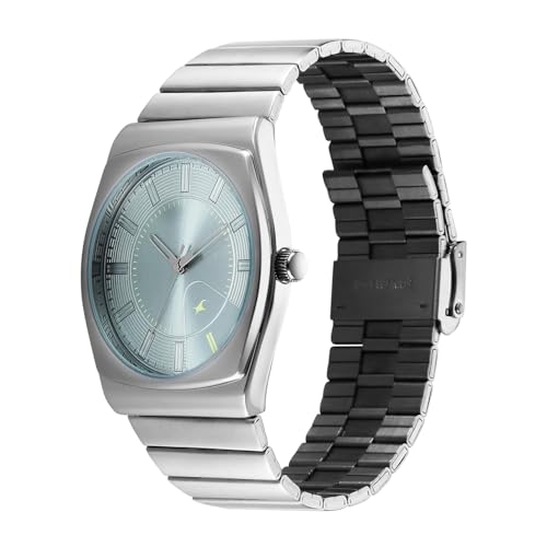 Image of Fastrack Stunners XI with Quartz Analog Green Dial Silver Stainless Steel Strap Watch for Men - 38212SM01