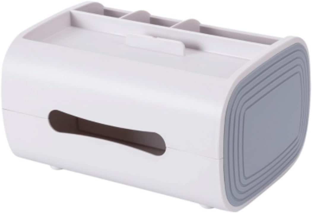 Tissue Box Cover Tissue Box Holder with Storage Tissue Box Cover with Stationery Box Decoration Tissue Pen Home Office for Bathroom or Kitchen (Color : White, Size : 21.5 * 16 * 12.3cm)