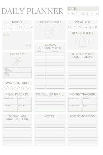 2025-2026 Daily Planner: with Monthly Tasks, Habit Tracker, Important Dates Notes, Water Intake, To-Do List image 2