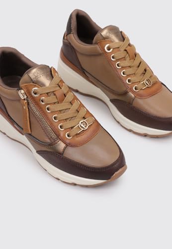 Carmela Para Mujer. 16182505-MARRON Zapatillas De Piel 161825 MarróN (36), Plano, Cordones, Casual - 4