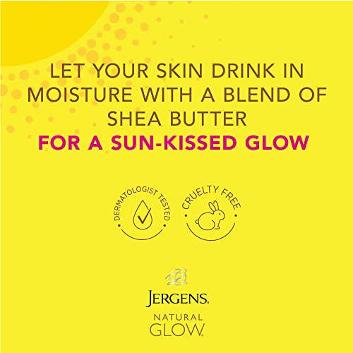 Image of Jergens Natural Glow In Shower Lotion, Self Tanner for Fair to Medium Skin Tone, Sunless Tanning Wet Skin Lotion for Gradual, Flawless Color, 7.5 Ounce, Pack of 2