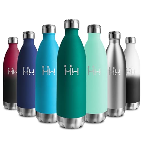 Botella Termica 1L, Botella Agua Acero Inoxidable Doble Pared, Cantimplora Termica sin BPA, A Prueba de Fugas, Garrafa Termica para Adultos, Oficina, Escuela, Senderismo, Deporte, Viajes, Gym