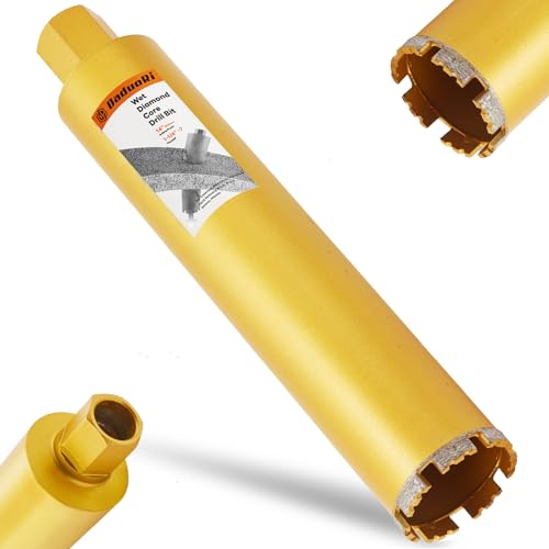 Image of 2 1 /2 Inch Wet Core Drill Bits, DaduoRi 2.5 inch Core Bit for Concrete, 14 inch Drilling Depth, 1-1 /4 inch-7 Thread Diamond Core Bit for Cured Concrete with Rebar, Hard Masonry, Brick Block, Stucco, Stone (63mm)