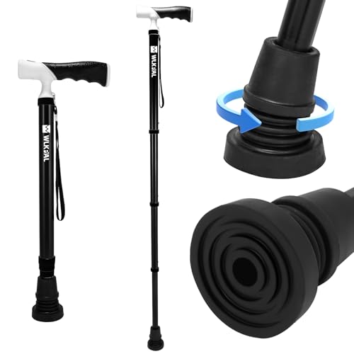 WLKPAL One-Button Folding Walking Cane for Women &...