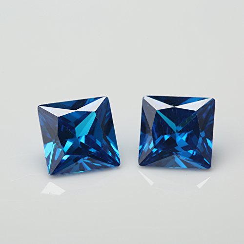 Wuzhougems SQ37 2X2~10X10Mm Aaaaa Square Dark Aquamarine Blue Princess Cut Loose Cubic Zirconia Cz Stone Gemstone thumb #2