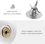 for Oster Blender Replacement Parts Blender Ice Blade with Jar Base Cap and Two Rubber O Ring Seal Gasket Accessory Refresh Kit