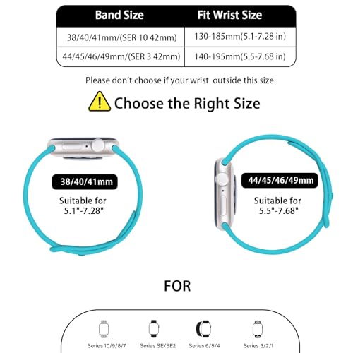 Image of Thin Silicone Band Compatible with Apple Watch 41mm 38mm 40mm 46mm 45mm 42mm 44mm, Slim Narrow Replacement Sport Strap Wristband for iWatch Series 11 10 9 8 7 6 5 4 SE Ultra 3 2 1 Women Men