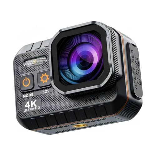 Caméra d'action 4K étanche IP68 avec carte 64 Go et objectif grand angle 170 degrés