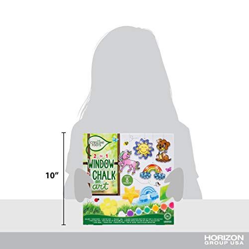 Creative Roots 2-in-1 Window Art & DIY Chalk Art by Horizon Group USA, Multicolor, One Size