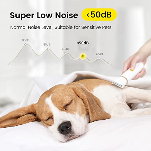 FERRISA-Dog-Clippers-for-Grooming-Small-Dog-Clipper-Dog-Grooming-Kit-with-4-Blade-Heads-Low-Noise-Dog-Grooming-kit-for-Dogs-Hair-Dog-Clippers-of-Eyes-Ears-Face-Rump