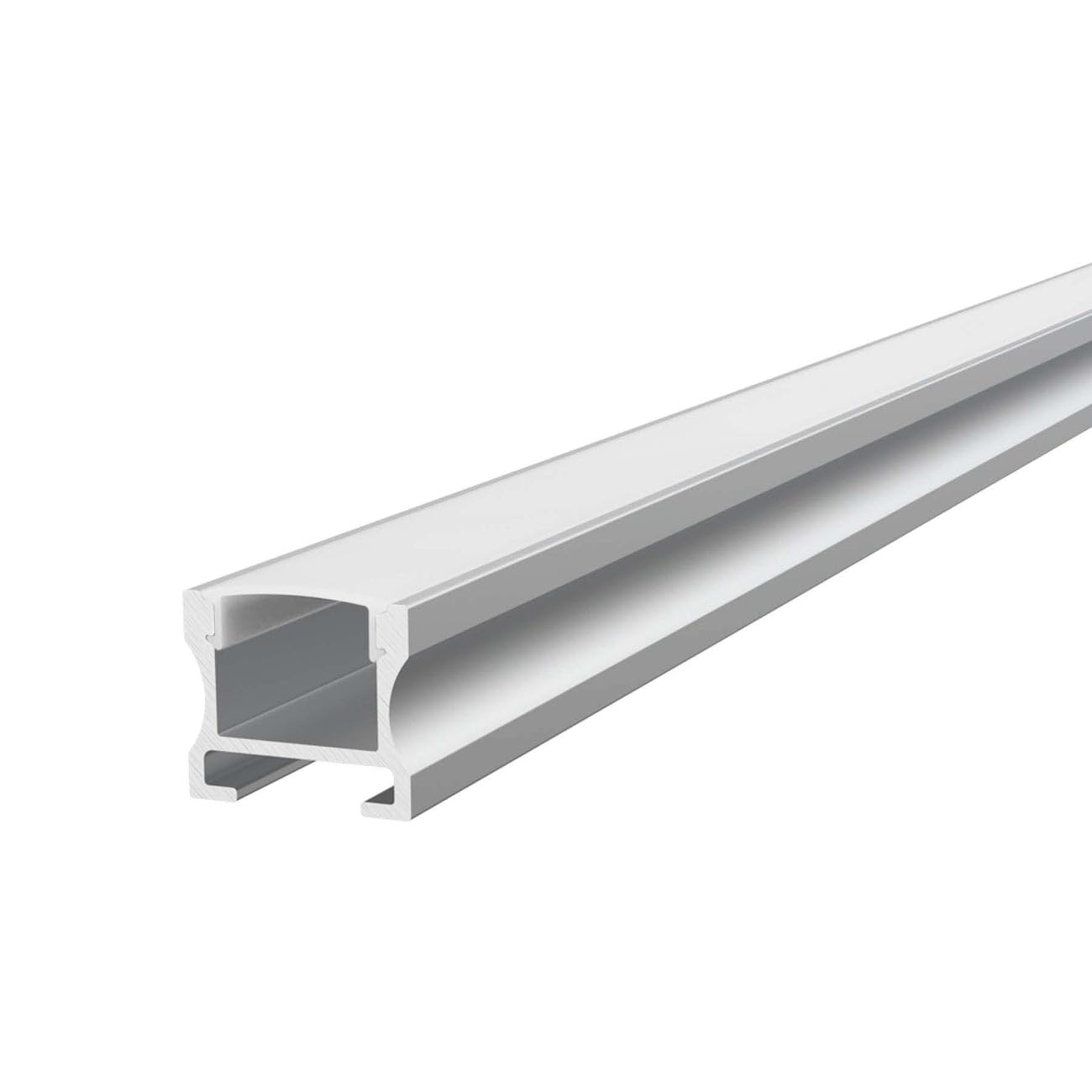 G.W.S® Surface Mounted LED Profile, Invisible Brackets, 1-Pack Aluminium Channel for LED Strip Light, 2 Metres 17mmx14.3mm (571) — image 1
