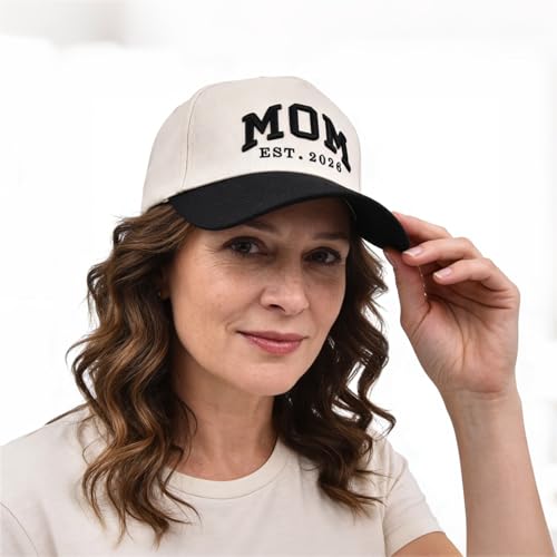 Image of Mommin Trucker Hat,Vintage Two-Tone Women's Baseball Cap with Mama Hat Mothers Day Great Gifts for Mom Wife Stepmom