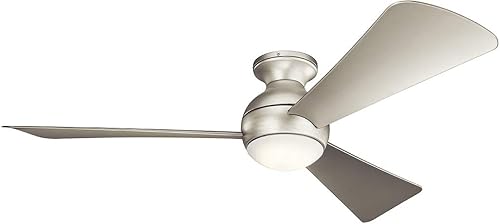 Miniatura 10 de Kichler Sola Ventilador de techo LED para interiores y exteriores de 54 pulgadas en bronce viejo, 3 cuchillas, 3000 K, (54 pulgadas de ancho x 11