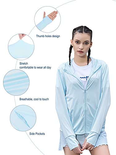 Century Star Sun Protection Jacket For Women Upf 50+ Cooling Hoodie Spf Long Sleeve Zip Up Shirt With Pockets Hiking Fishing Outdoor Shirt Black Us 2Xl(Cn 4Xl) #TOP5
