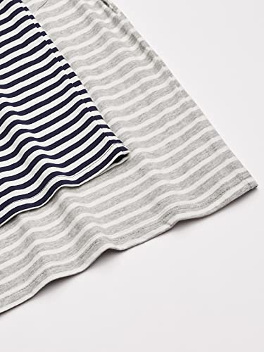 Carter's Boys' Big 2-Pack Tees, Light Grey Stripe/Black Stripe, 43