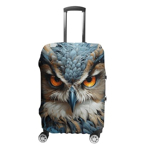 Owl Suitcase Covers Luggage Protector - Travel Elastic Baggage Case Protective, Washable Anti-scratch Large Suit Case Cover for Suitcases Fits 19-32 Inch Luggages S