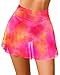 Pinup Fashion Mesh Swim Skirt Women Sheer Orange Tie Dye Cover Up 2025 Swimsuit Bathing Suit See Through Skirts