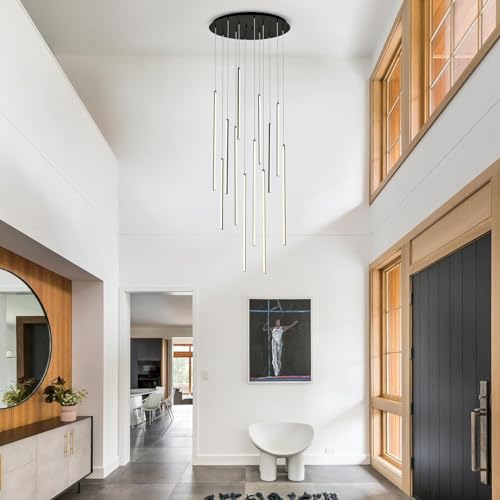Grand lustre d'escalier haut de gamme pour intérieur de villa et salon de standing - 3
