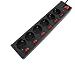 Produktbild UNITEC 44555 TSD 6fach mit 7 Schaltern 1,4m, schwarz
