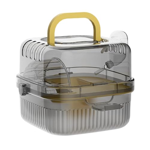 Generisch 2026 Cage à hamster à double paroi portable pour les voyages en plein air, enclos pour petits animaux avec beaucoup d'espace (B, 20 x 20 cm)