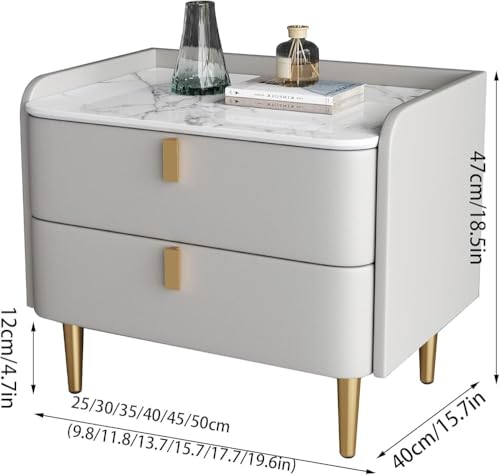 Table d'appoint avec rangement de nuit pratique pour chambre à coucher moderne - 4