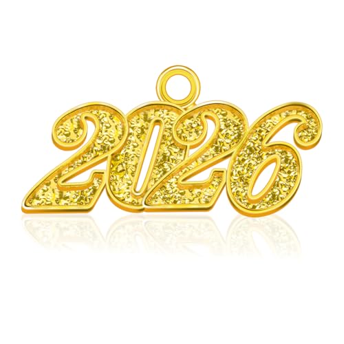 2026 Tassel Charm Gold 2026 Charms for Tassel Graduation 2026 Graduation Decorations 2026 Graduation Tassels Charm Grad Cap Hat Tassels Decoration 2026 Signet Year Charms for Graduations