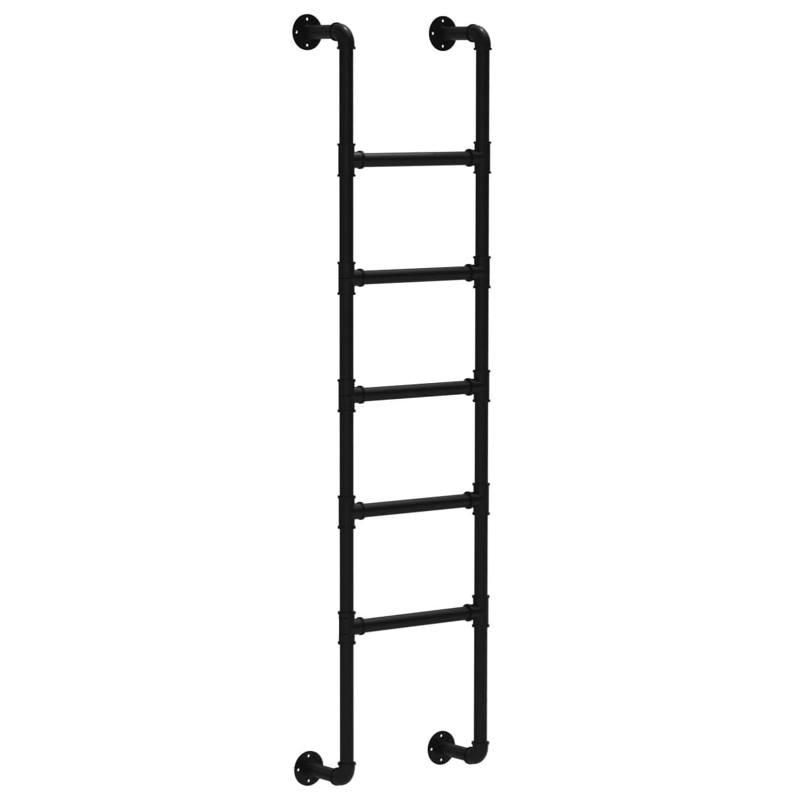 Escabeau en métal multi-usages et échelle de grenier noire pour fixation murale