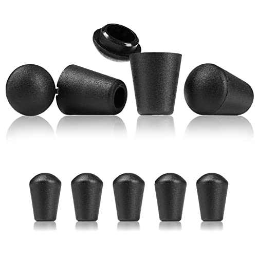 Ganzoo Endkappen, Verschlusskappen, Kordelenden, Kordelstopper, Kordelklemme Endkappen, Endstopfen, Endst&uuml;ck, Seilenden, Kordelverschluss f&uuml;r Paracord, Rucksack, 5 St&uuml;ck, schwarz