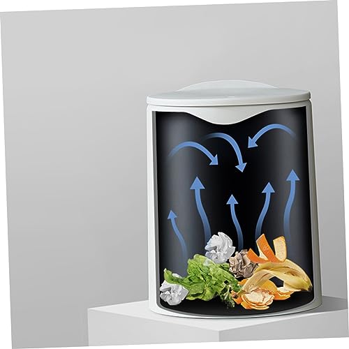 Caneca de basura rectangular LABRIMP de plástico blanco miniatura 2