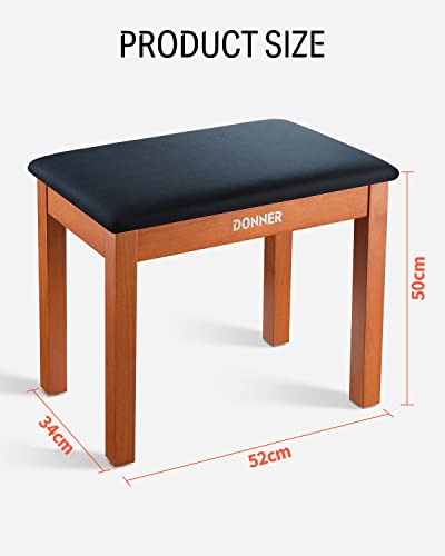 Donner Banc de piano avec rangement, banc de piano en bois massif avec coussin en daim haute densité, finition bois - Les Beatles, Paul McCartney, John Lennon, RIngo Starr, George Harrison Donner Banc de piano avec rangement, banc de piano en bois massif avec coussin en daim haute densité, finition bois – Image 4