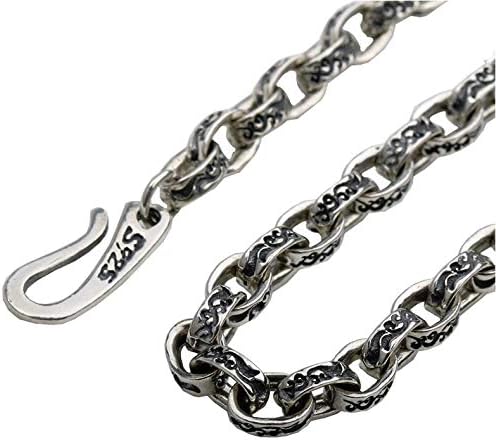 Amazon Silverkyasya シルバー925素材 唐草模様 ネックレス 925 チェーン アラベスク 彫り シルバーネックレス 925 ペーパーチェーン 幅4mm 50 ジュエリー 通販