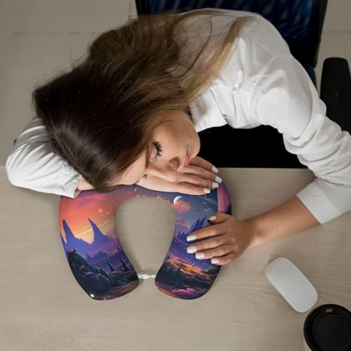 Almohada de viaje espuma viscoelástica ergonómica miniatura 6
