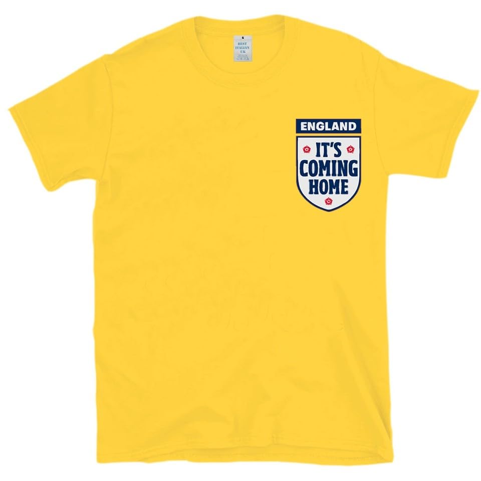 England Tshirt Tee Top World Cup 2026 Football It's Coming Home Mens Kids Unisex Yellow