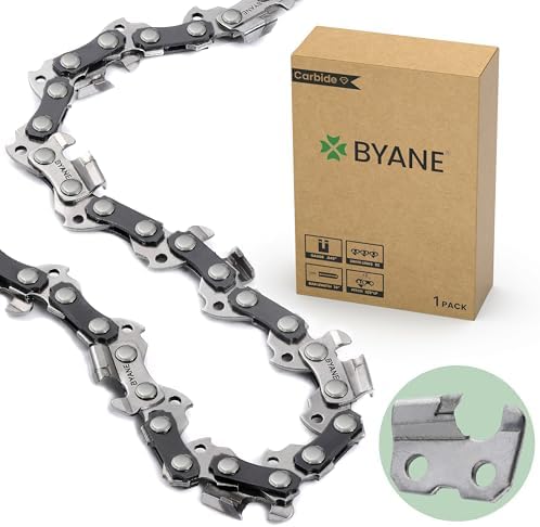 BYANE Hartmetall Sägekette 35 cm 3/8" LP 1,1 mm 52 TG (1 Kette) | Mit Makita DUC353, Einhell GP-LC 36/35 Li, Bosch AKE35 S, Oregon und mehr (3 Stück)