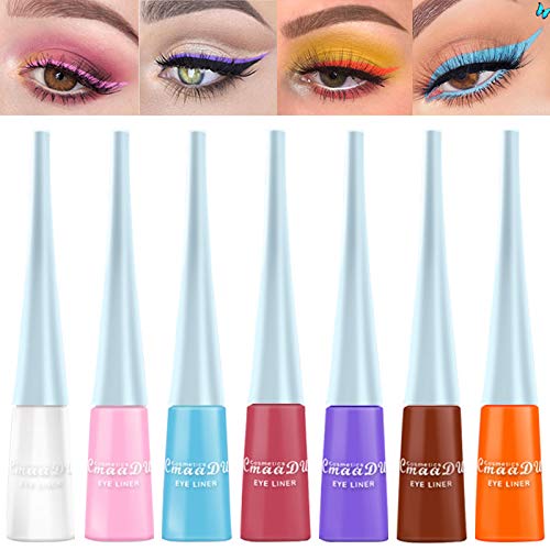 BELLESKY Matte Liquid Eyeliner Set 12Colors High Pigmented Eyeliner Pen Long Lasting Waterproof & Smudgeproof Makeup Eyeliner for Make-up Lover (Matte, 12 PCS-B)