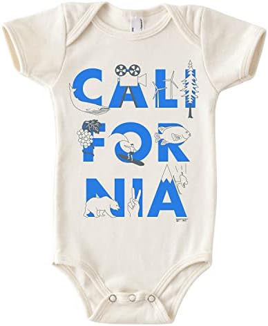 MAPTOTE Font One Piece-Unisex Baby Organic Cotton Short Sleeve Bodysuits-Various Sizes 3-18 Months-City Specific-Made in USA