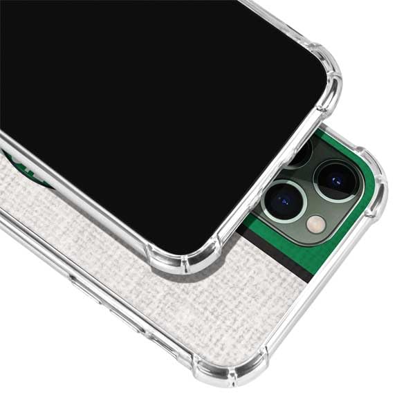 Skinit Clear Phone Case Compatible with iPhone 11 Pro Max - Officially Licensed NBA Boston Celtics Canvas Design