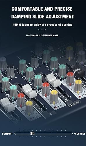 Bild 3 - Professioneller Mixer | 7-Kanal-2-Bus-Mixer/mit USB-Audio-Schnittstelle, Stereo-Equalizer für die Aufnahme von DJ-Bühnen-Karaoke-Musikanwendungen(F7)