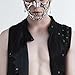 FEHEOO Cyber Punk Alloy Alien Face Accessories Futuristic Cyberpunk Stainless Steel Face Mask with Spiked Chain Accessories – Gothic Steampunk Mask for Cosplay, Roleplay & Fashion Statement