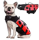 Schwimmweste Hund Rettungsweste für Hund Schwimmen mit Rettungsgriff fit Rafting Boot Fahren Surfen Training Gewässern für Kleine, Mittlere, Große Hunde ,Red L