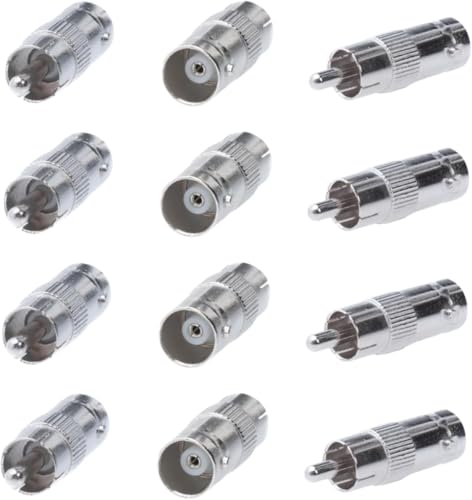 Adaptador BNC Hembra a RCA Macho para CCTV x20 miniatura 1