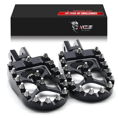 Image of MZS Motorcycle Front Foot Pegs, 2018-2025 Adjustable Footpegs Rest Pedal Accessories Black Compatible with Softail Slim Lower Rider Street Bob Fat Bob Boy Sport Glide Heritage Breakout RA1250 RH1250S