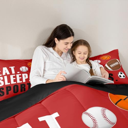 Image of Feelyou Sports Comforter Set King Size for Kids Boys Girls