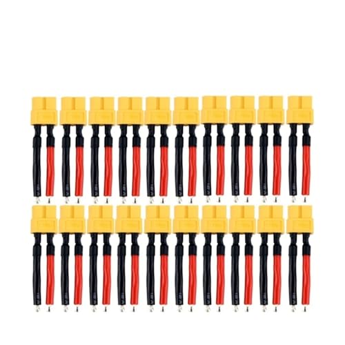 Terminales XT60 hembra con cable de silicona 12AWG para robótica y RC